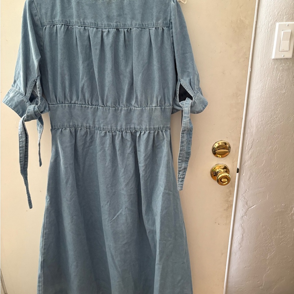 Elegant Blue Denim Dress